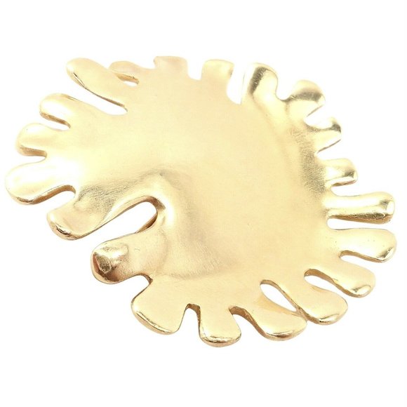 Authentic! Tiffany & Co Cummings 18k Yellow Gold Nickelodeon Abstract Pin Brooch - Picture 5 of 7